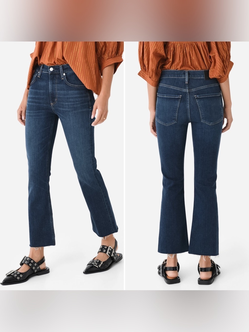 Citizens Of Humanity Designer Isola High Rise Blue Denim Flare Jeans Size 26